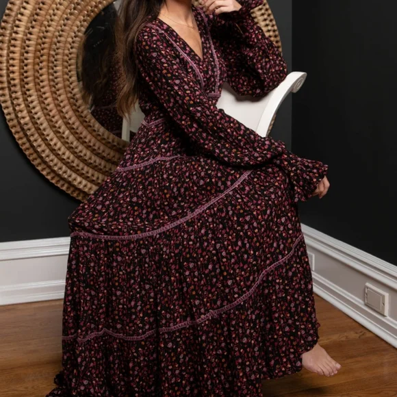 Free People Retro Floral Maxi Dress - Picture 3 of 14